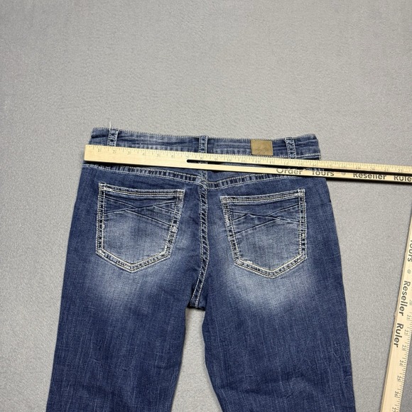 Daytrip Virgo Bootcut Jeans Womens 30S (32x28) Midrise Short Dark Wash Denim - Picture 7 of 11